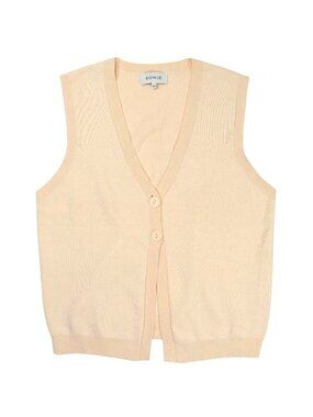 ROWIE The Label Goldie Knit Vest in Creme